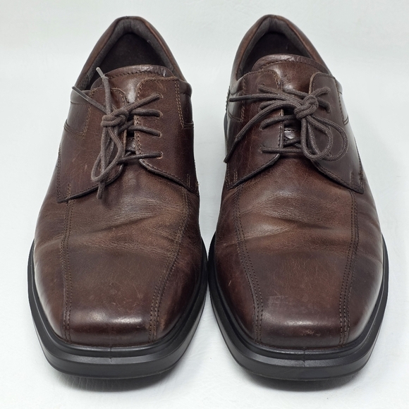 Ecco Helsinki 2 Mens Sz 9-9.5 43 Derby Shoes Brown Leather Low Top Lace Up Dress main image 9